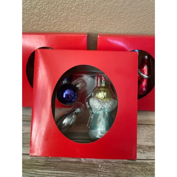 Vtg 1990s Deluxe Imports Blown Glass Ornament Lot Nutcracker Santa Angel 3 Boxes - Picture 8 of 9